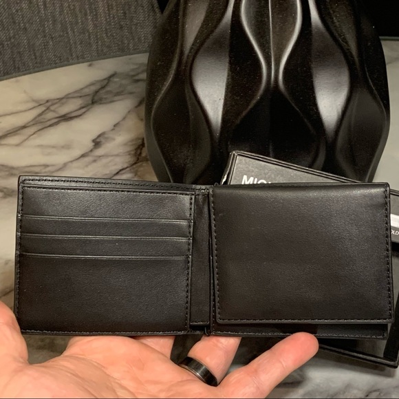 Michael Kors Men's Andy Black "L-Fold" Leather Wallet NWT $108 - Picture 6 of 9